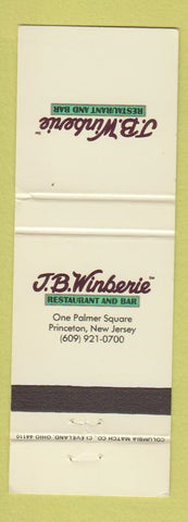 Matchbook Cover - JB Winberie Restaurant Princeton NJ
