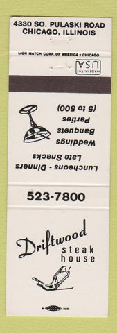 Matchbook Cover - Driftwood Steak House Chicago IL