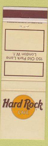 Matchbook Cover - Hard Rock Cafe London England UK