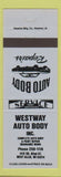 Matchbook Cover - Westway Auto Body West Allis WI
