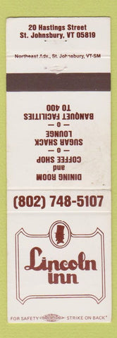 Matchbook Cover - Lincoln Inn ST Johnsbury VT