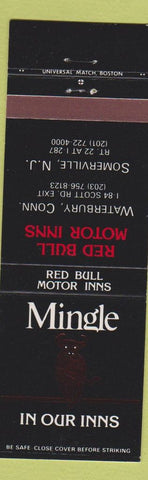 Matchbook Cover - Red Bull Motor Inns Waterbury CT Somerville NJ