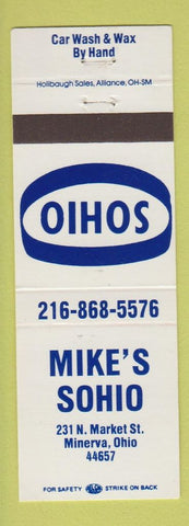 Matchbook Cover - Mike's Sohio oil gas Minerva OH