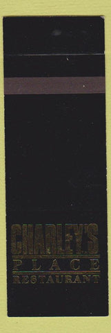 Matchbook Cover - Charley's Place Restuarant West Hartford CT