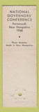Matchbook Cover - State New Hampshire Seal NH Governors' Conference Portsmouth