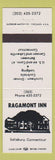 Matchbook Cover - Ragamont Inn Salisbury CT