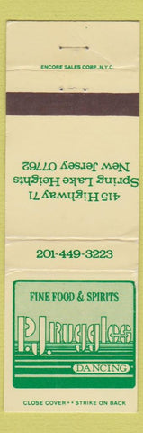 Matchbook Cover - PJ Ruggles Restaurant Spring Lake Heights NJ