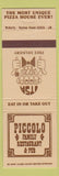 Matchbook Cover - Piccolo Restuarant Pizza Daytona Beach FL