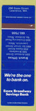 Matchbook Cover - Essex Savings Bank Lawrence MA WEAR