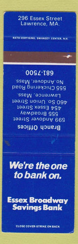 Matchbook Cover - Essex Savings Bank Lawrence MA WEAR