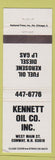Matchbook Cover - Kennett Oil Company Conway NH