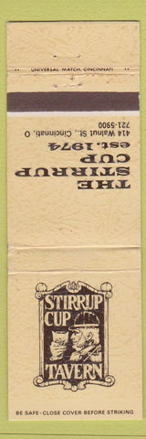 Matchbook Cover - Stirrup Cup Tavern Cincinnati OH