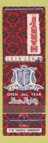 Matchbook Cover - Harry's Restaurant Somers Point NJ