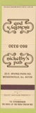 Matchbook Cover - Nickelby's Pub Bensenville IL