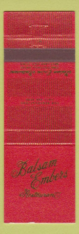 Matchbook Cover - Balsam Embers Restaurant Salt Lake City UT