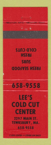 Matchbook Cover - Lee's Cold Cut Center Tewksbury MA