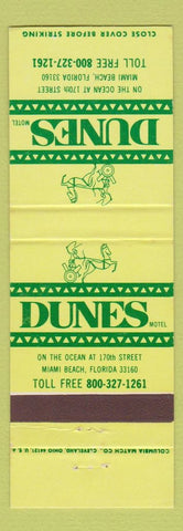 Matchbook Cover - Dunes Motel Miami Beach FL