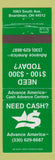 Matchbook Cover - Cash Advance Boardman OH