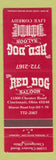 Matchbook Cover - Red Dog Saloon Cincinnati OH