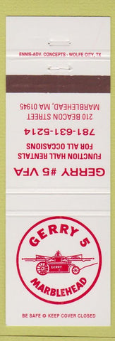Matchbook Cover - Gerry 5 VFA Marblehead MA