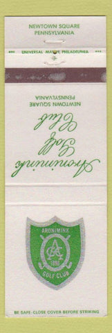 Matchbook Cover - Aroninink Gold Club Newtown Square PA