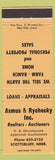 Matchbook Cover - Asmus Rychecky Insurance Real Estate Scottsbluff NE