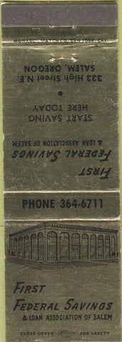Matchbook Cover - First Federal Savings Loan Salem OR