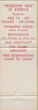 Matchbook Cover - Matterhorn Lodge Sedona AZ