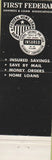 Matchbook Cover - First Federal Savings Loan Key West FL