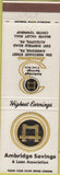 Matchbook Cover - Ambridge Savings Loan Aliquippa PA Ambridge