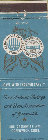 Matchbook Cover - First Federal Savings Loan Greenwich CT