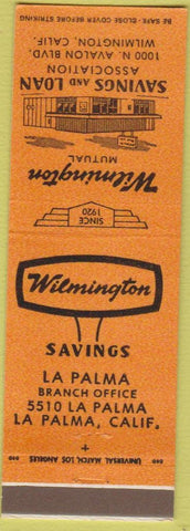 Matchbook Cover - Wilmington Mutual Savings Loan CA La Palma