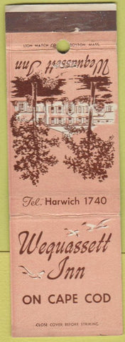 Matchbook Cover - Wequassett Inn Cape Cod MA East Harwich