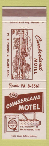 Matchbook Cover - Cumberland Motel Manchester TN