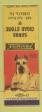 Matchbook Cover - Sands Cigar Store Juniata PA Great Dane Billiards