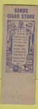 Matchbook Cover - Sands Cigar Store Juniata PA Great Dane Billiards