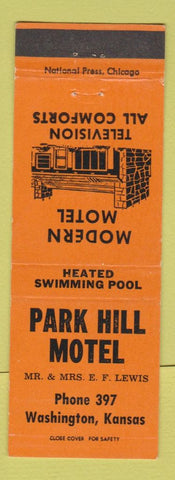 Matchbook Cover - Park Hill Motel Washington KS low phone #