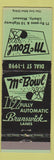 Matchbook Cover - McBowl Bowling Liberty MO