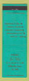 Matchbook Cover - Motel Bel Villa Belleville KS low phone #