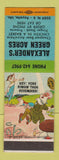 Matchbook Cover - Alexander's Green Acres Restaurant Payette ID hillbilly