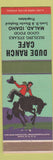 Matchbook Cover - Dude Ranch Cafe Malad ID
