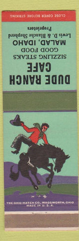 Matchbook Cover - Dude Ranch Cafe Malad ID
