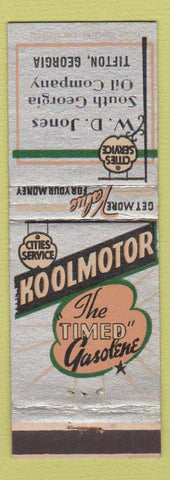 Matchbook Cover - Cities oil gas Koolmotor WD Jones South Georgia Oil Tifton GA