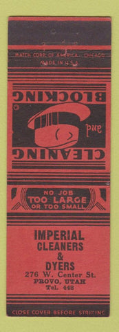 Matchbook Cover - Imperial Cleaners Dyers Provo UT low phone #
