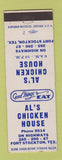 Matchbook Cover - Al's Chicken House Fort Stockton TX
