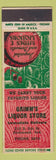 Matchbook Cover - Grimm's Liquor Store Richmond IN