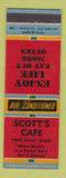 Matchbook Cover - Scott's Cafe Twin Falls ID