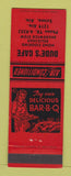 Matchbook Cover - Dude's Cafe Selma AL BBQ girlie