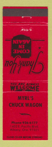 Matchbook Cover - Myrl's Chuck Wagon Albany OR