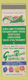 Matchbook Cover - Grand Rapids Growers Flowers Farm Supply Grand Rapids MI